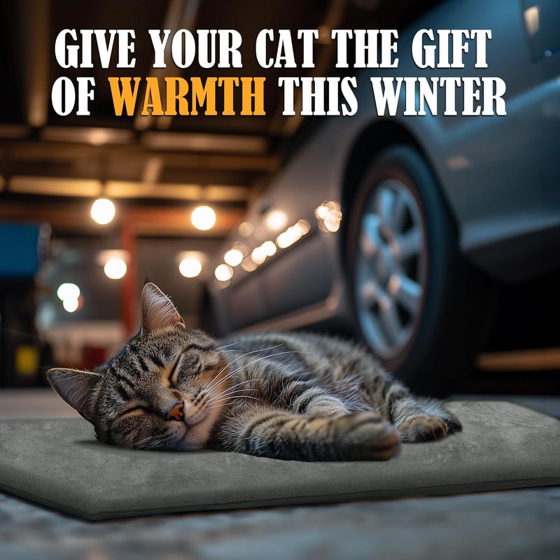 petnf Outdoor Cat Heating Pad - Safe Waterproof Electric Warming Mat for Feral Cats Fits Cat House Outside 28"X16" - Image 3